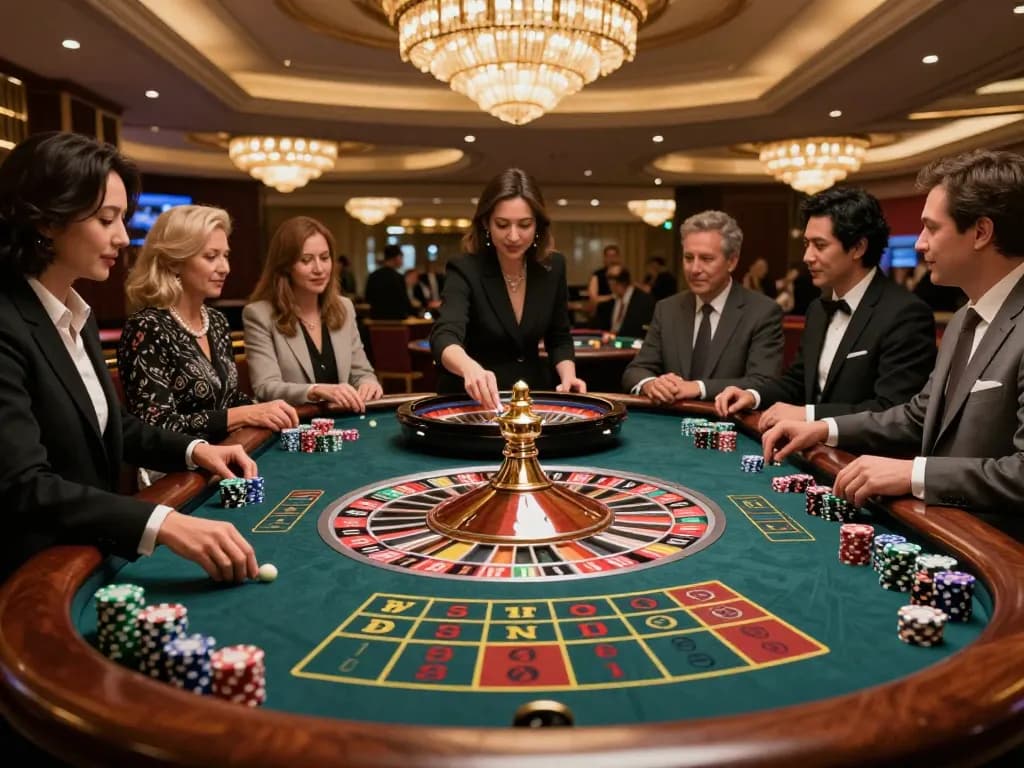 Engaging roulette gameplay featuring XX 88 at a luxurious casino table with excited players.