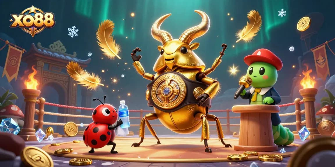 Experience the thrill of xo88 as the golden stag beetle champions the casino battle.