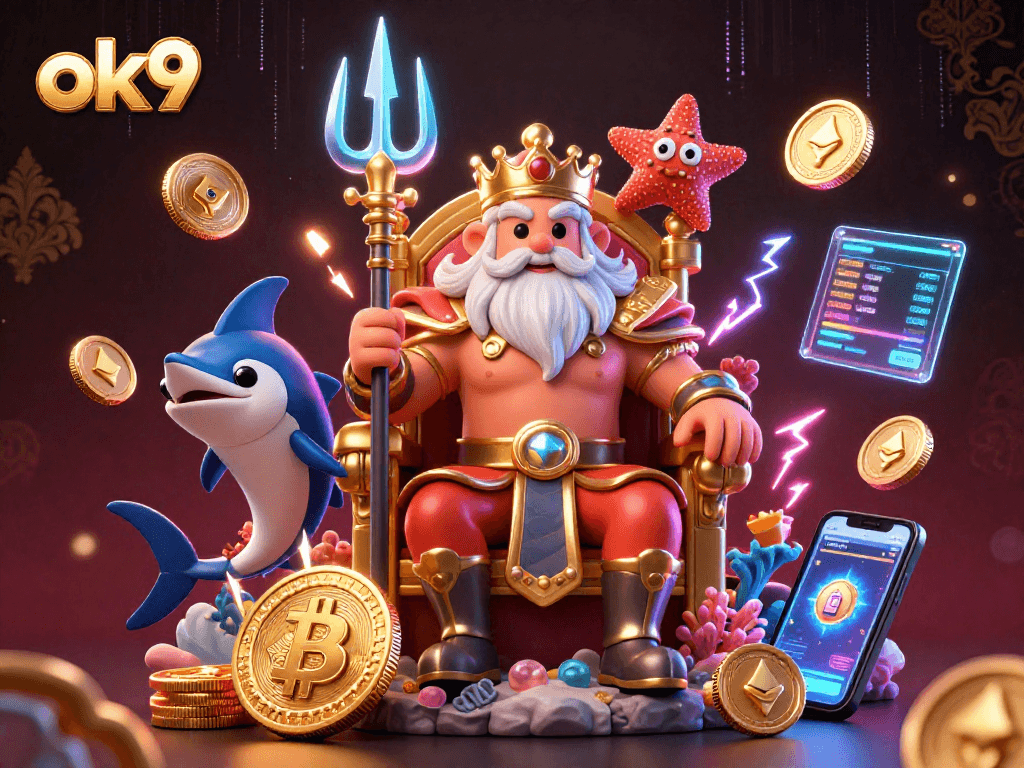 Experience thrilling gambling action at ok9 featuring a vibrant underwater casino scene.