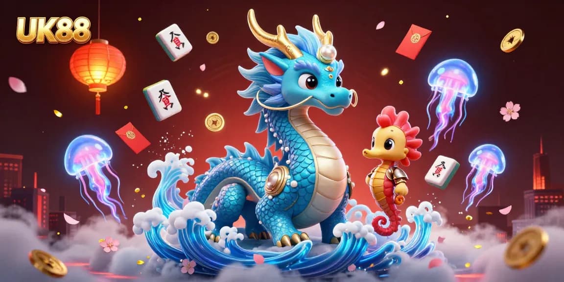 Bet on UK88 in an engaging online casino scene featuring vibrant characters and dynamic game elements.