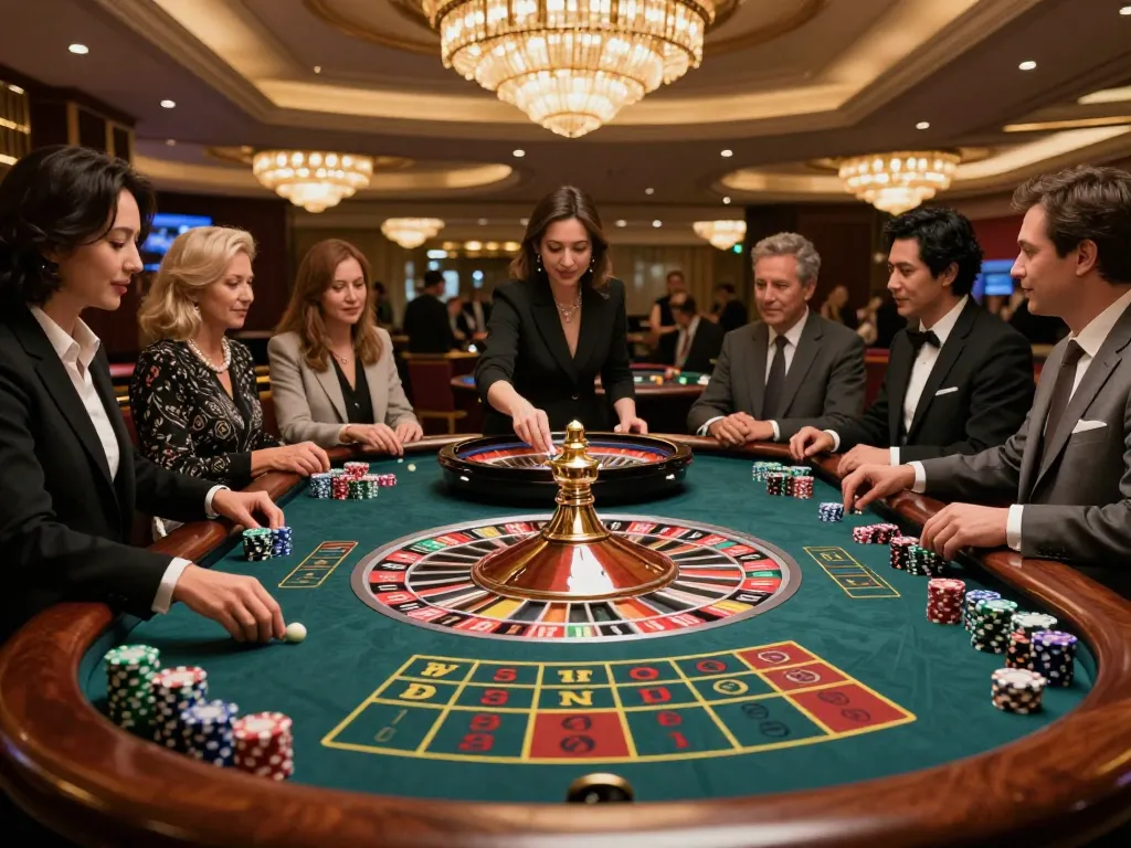 Engaging roulette gameplay featuring XX 88 at a luxurious casino table with excited players.