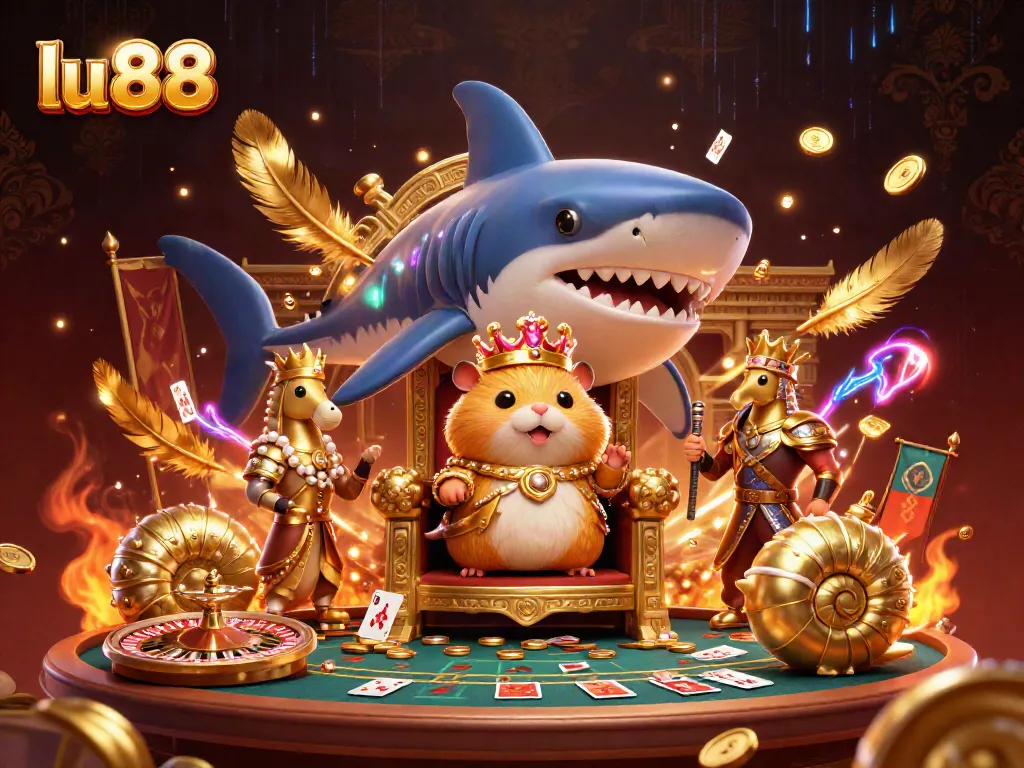 Experience thrilling live gambling action with LU 88's vibrant 3D casino illustration featuring engaging characters and dynamic elements.