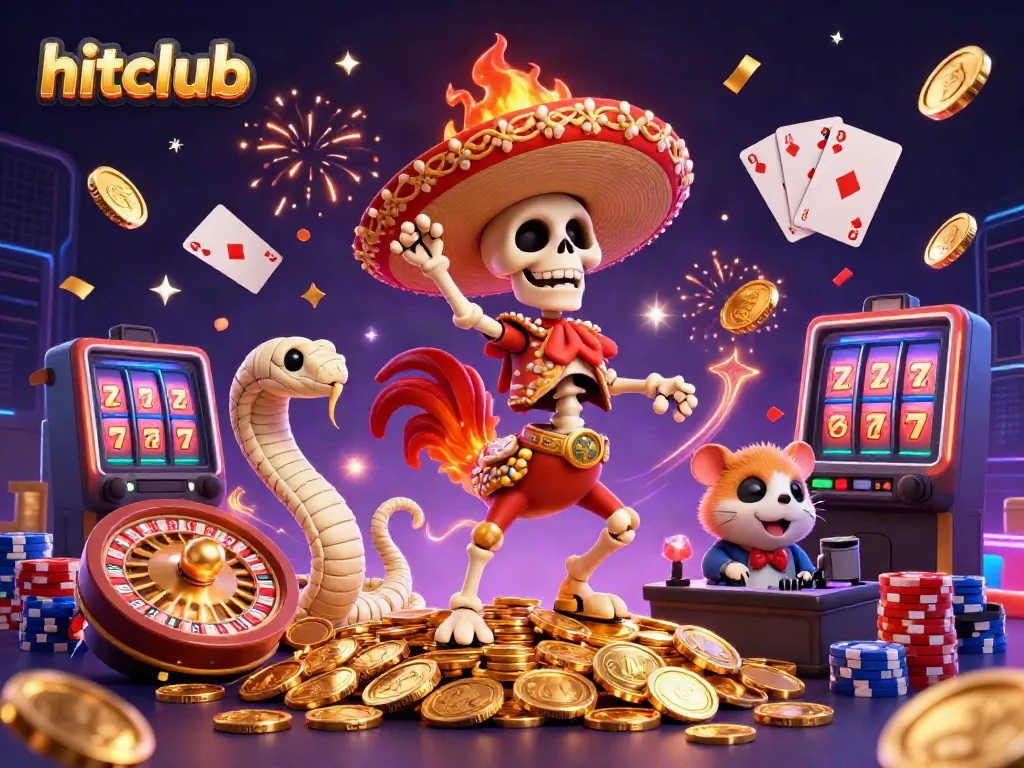 Engage in thrilling gaming action at hitclub with dynamic characters and gold coins.