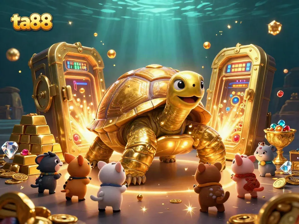 Engage with the ta88 gaming experience featuring a golden tortoise pinball machine.