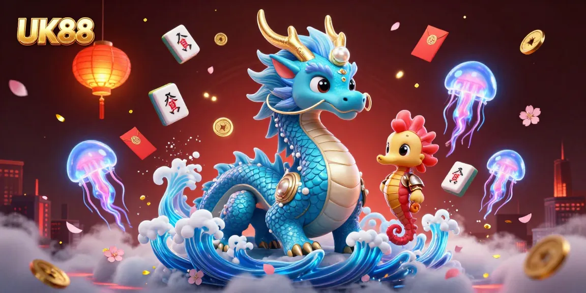 Bet on UK88 in an engaging online casino scene featuring vibrant characters and dynamic game elements.