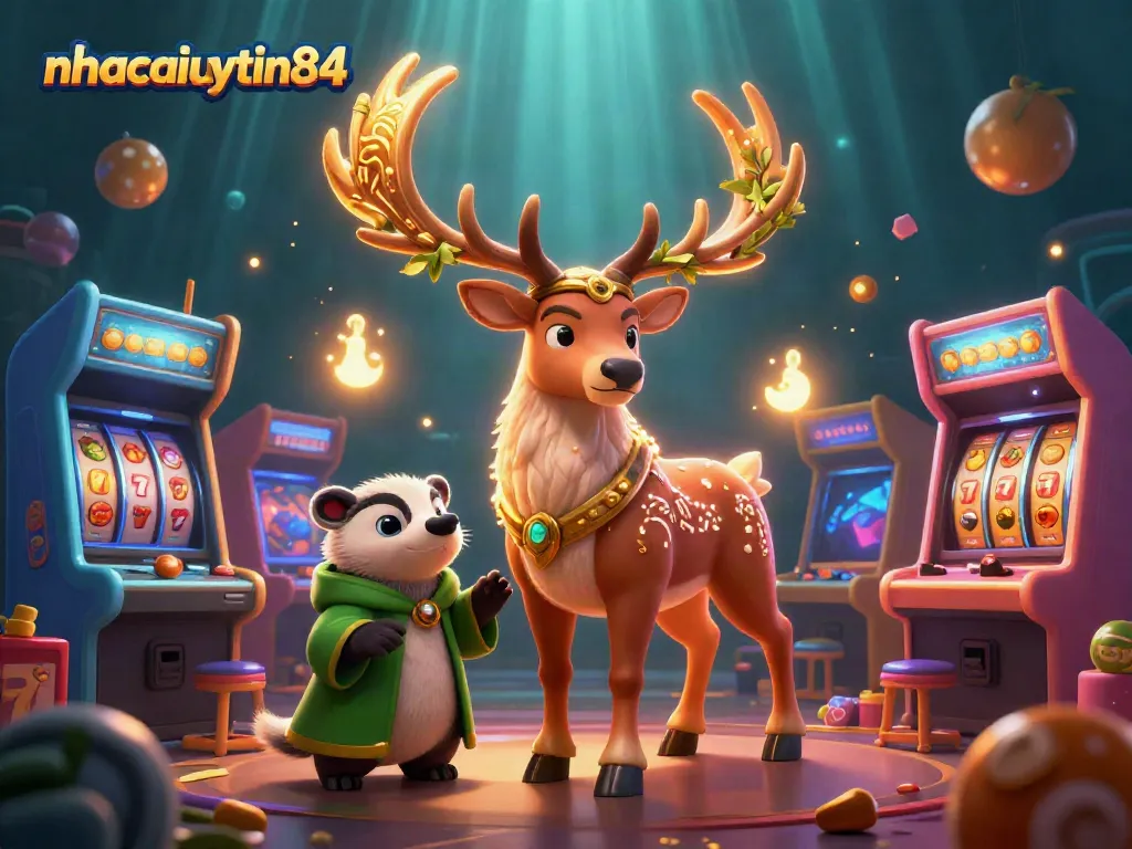 Experience thrilling jackpots and rewards at nhacaiuytin84 with a vibrant casino fantasy illustration.