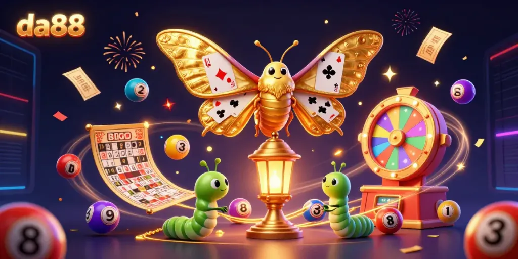Experience exciting casino moments with da88's colorful lottery balls and lively characters.