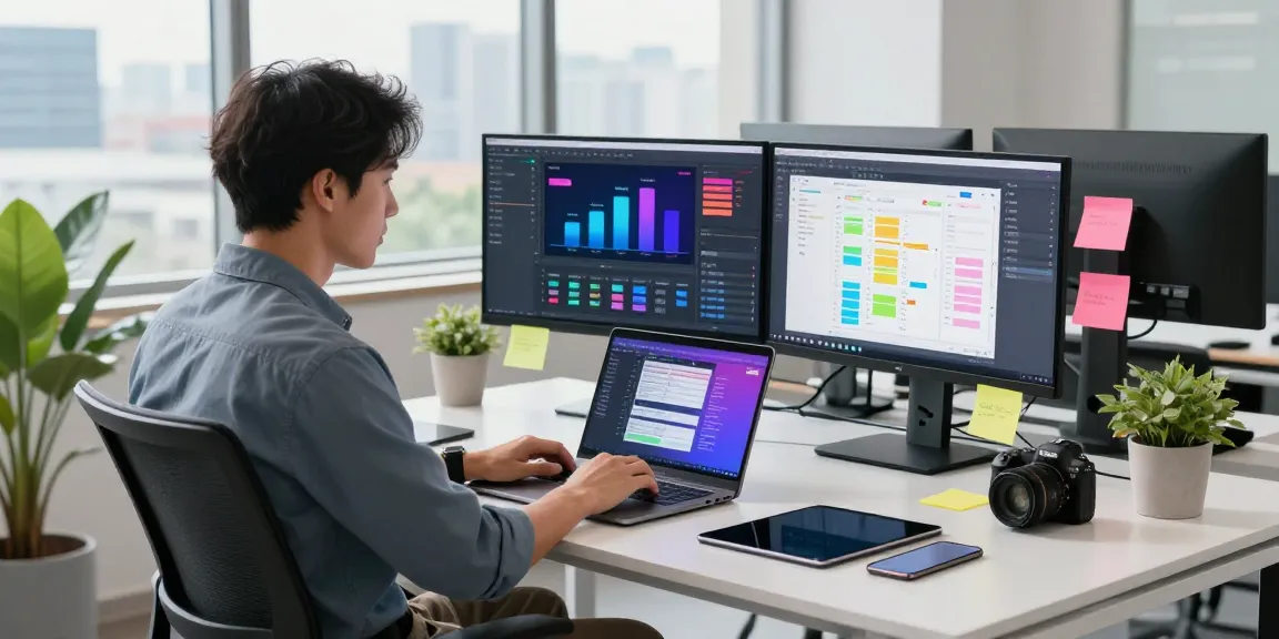 WPS Download preparation in a modern tech workspace with vibrant productivity tools
