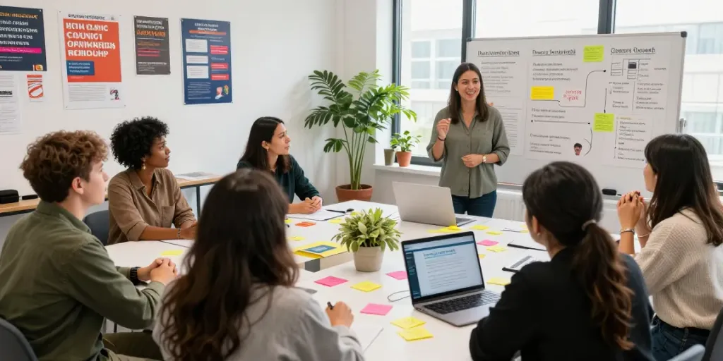 Skupinová diskuse na https://Equalspartners.com o genderové rovnosti v inspirativním prostředí.