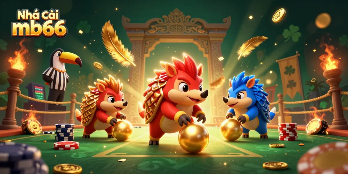 Engage with thrilling gameplay at Nhà cái mb66 with pangolins bowling through poker chips.