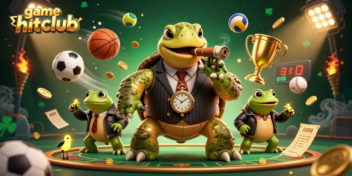 Experience the thrilling game hitclub with a vibrant casino scene featuring dynamic cartoon characters.