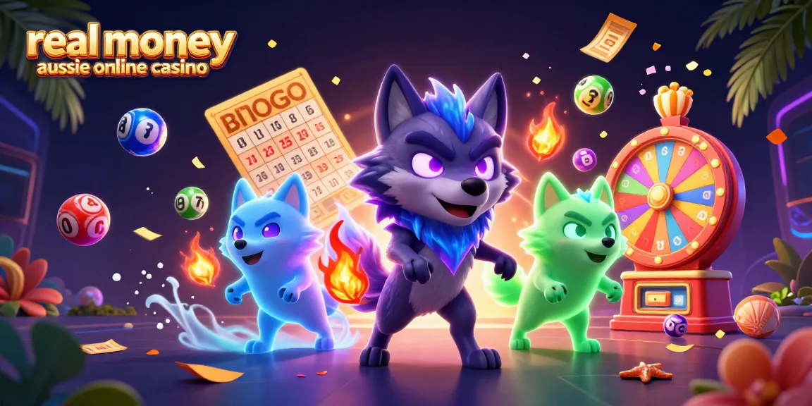 Experience real money aussie online casinos with vibrant elements and immersive illustrations.