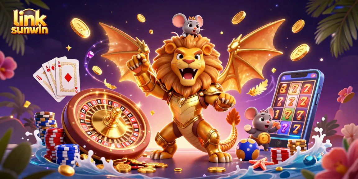 Experience thrilling gaming action with link sunwin featuring a majestic chimera in a vibrant casino atmosphere.