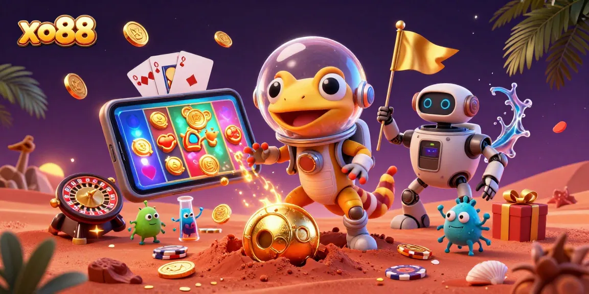 Experience the vibrant universe of xo88 as the Martian gecko discovers a golden casino with exciting gaming elements.