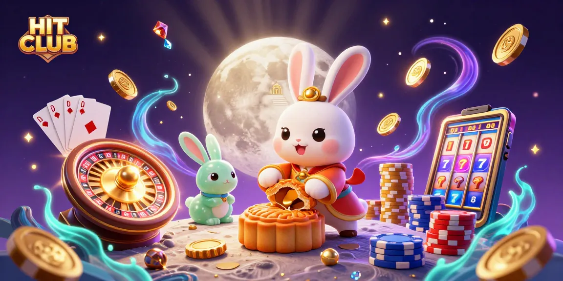 Join the excitement at HIT CLUB with a vibrant scene of gaming adventures and golden winnings.