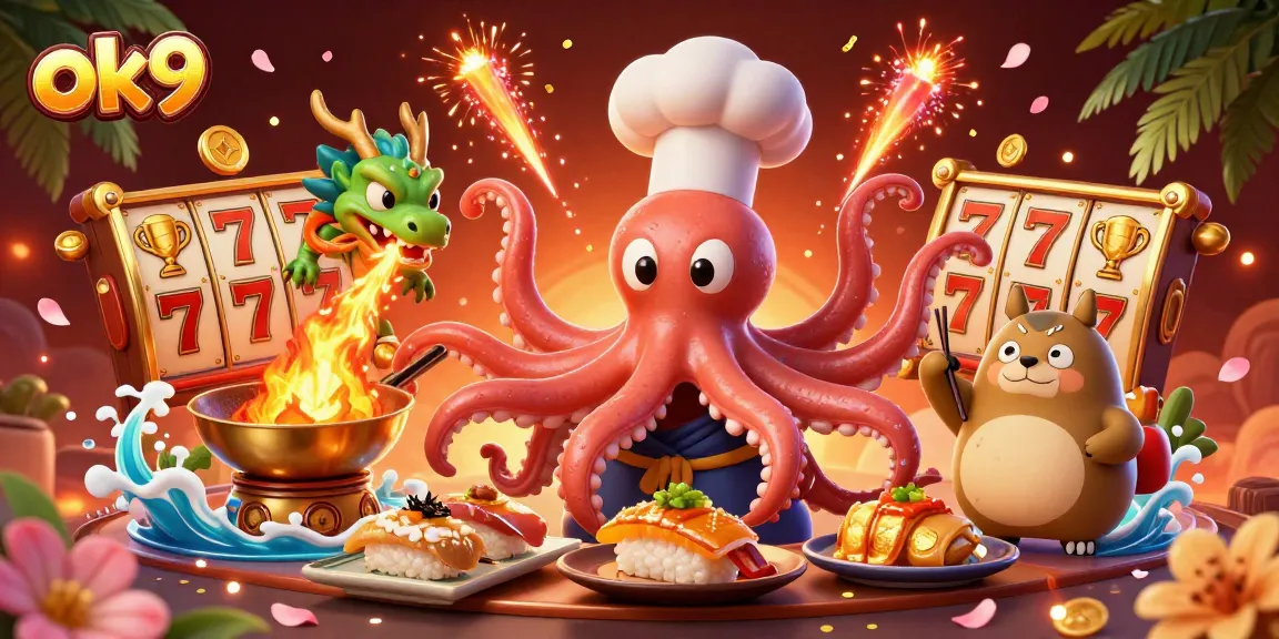 Engage in winning strategies at ok9 with vibrant slot reels and dynamic gaming characters.