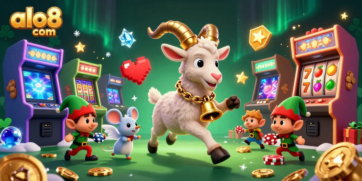 Experience the thrill of winning at alo8 com with festive casino action featuring Krampus and elf gremlins.