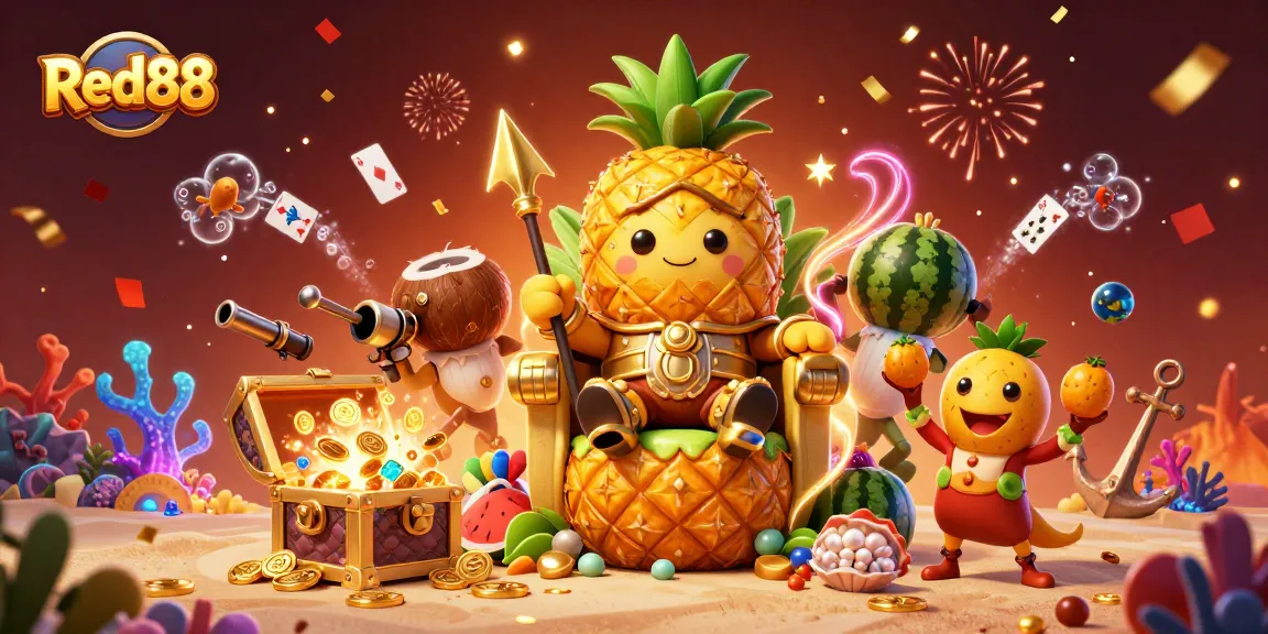 Experience thrilling games at Red88 with vibrant 3D casino characters and engaging atmosphere.