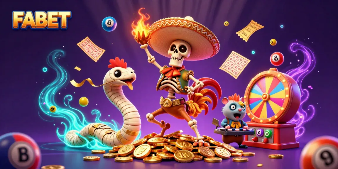 Join FABET's vibrant lottery excitement with lively characters and colorful game elements.