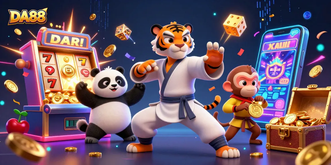 Engage with DA88's thrilling jackpot excitement and casino fun through an animated 3D scene.